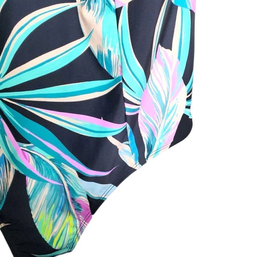 Torrid Tropical Floral Mesh Inset One Piece Swimsuit NWT - Picture 14 of 14